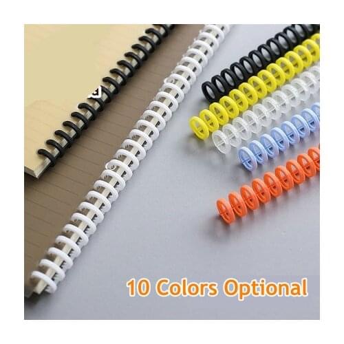 6pcs/Lot Loose Leaf Binder Clips Para Papel A4 B5 Paper Clips 30 Rings Plastic Spiral Binders A5 A7 Free Cutting Paperclips