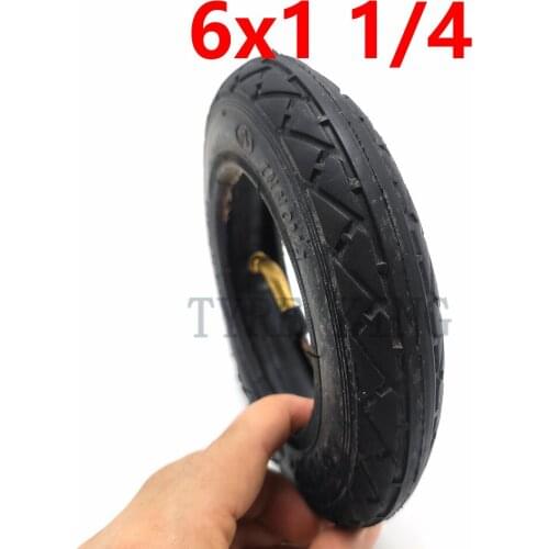 6X1 1/4 Inner Outer Tire 6 Inch Pneumatic Wheel Tyre for Folding Bicycle Mini Surfing Electric Scooter Accessories