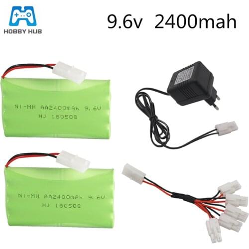 2/3/4pcs 9.6V 2400mah rechargeable battery 9.6 v nimh AA battery for RC toys electric toys car boat guns lighting facilities