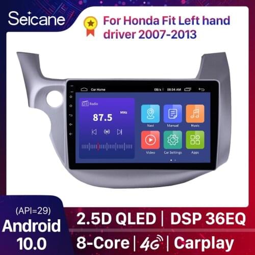 Seicane DSP QLED 2Din Android 10.0 GPS Car Radio For HONDA FIT JAZZ 2007-2013 Multimedia Player Wifi 4G RDS Carplay Head Unit