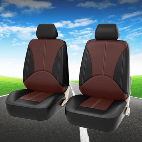 Car Seat Covers Front Seats Comfortable Black Faux Leather Car Seat Cover Set Universal Car Accessories Interior Seat Protector