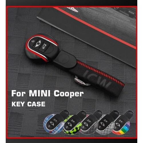 Car Key Case Cover For MINI Cooper F54 F55 F56 F60 One D S KeyChain Union Jack Bulldog JCW Protecter Car Styling Accessories