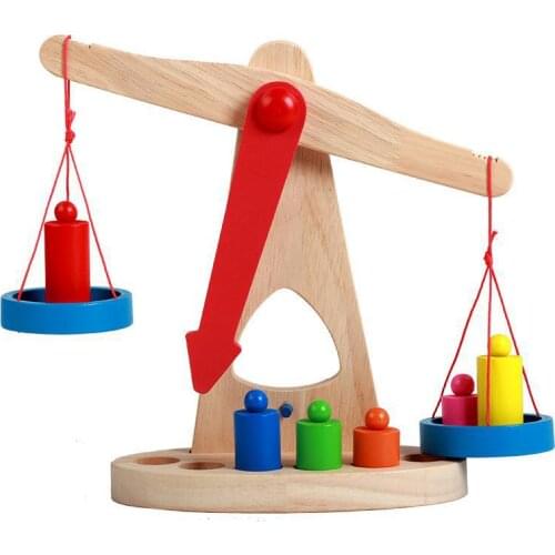 Wooden Montessori Scales And Toys Learning Math Balance Games Early Education Wooden Educational Children Learning Kids Toys