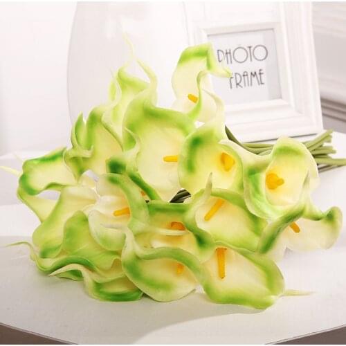 4/8Pcs PU Artificial Flowers Calla Lily Real Touch Bridal Bouquet High Quality Fake Flower Wedding Home Table Decoration