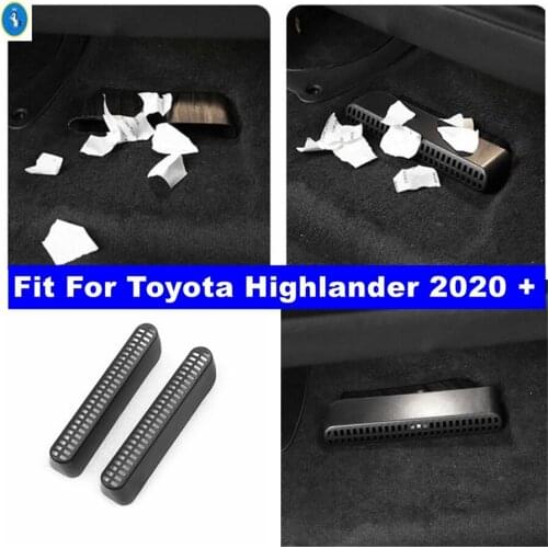 Seat Under Heat Floor Air Conditioner AC Duct Vent Outlet Grille Cover Trim For Toyota Highlander 2020 - 2022 Accessories Kit