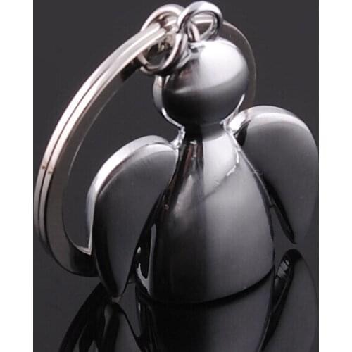 Creative design Lovely angel keychain men women key holder chain ring car chaveiros llaveros bag pendant Charm wedding Gifts