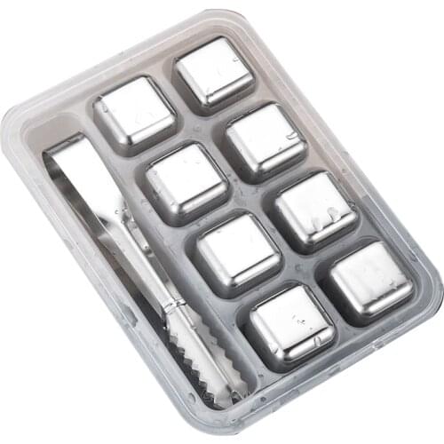 Stainless Steel Ice Cubes, Reusable Chilling Stones for Whiskey Wine, Keep Your Drink Cold Longer