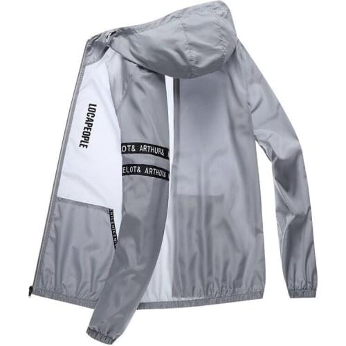 Summer Mens Sun Protection Clothing 2021 New Lightweight Breathable Sun Protection Clothing Young Students Outdoor Men Jacket