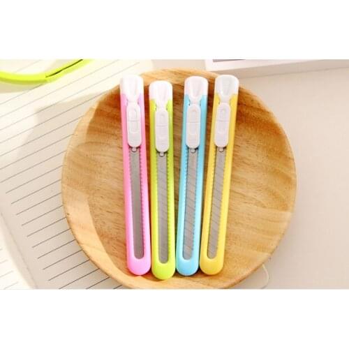 Cute Colorful Kawaii Mini Utility Knife Art Knife for Student Office Student School Supplies DIY Tool Paper Cutter