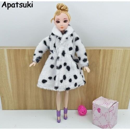 Milk Cow Fashion Doll Clothes For Barbie Doll Outfits Winter Wear Clothing Dolls Dress 1/6 BJD Doll Accessories Kids Toy