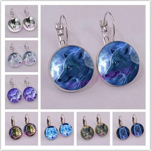 Fashion Vintage Nordic Witchcraft Wolf earrings Novelty Animal Cool Wolf earrings glass wolf animal earrings Jewelry Gift