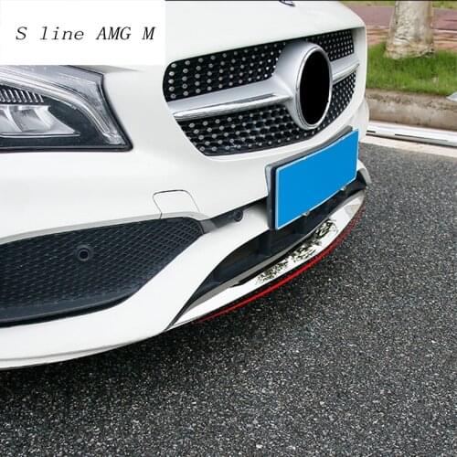 Car styling Front Bumper Lip Lower Bumper Frames Covers decorative Stickers auto accessories For Mercedes Benz CLA Class C117