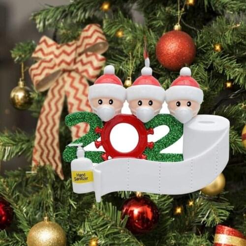 2020 New Christmas Birthdays Party Decoration Gift Face Mask Snowman Pendant Hanging Ornament Christmas Decoration Tree Pendant