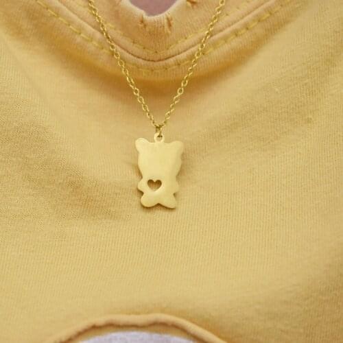 European and American new, creative small animals lovely bear necklace friends gift