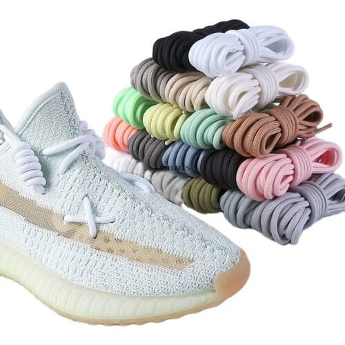 New 2021 Round Shoelaces Polyester Solid Classic For Yezy Sports Martin Boot shoeslace Sneaker Shoe Laces Strings 20colors 1pair