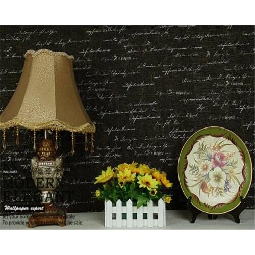 Beibehang PVC black yellow letters wallpaper Fashion clothing store cafe shop wall paper papel de parede 3d wallpaper roll mural