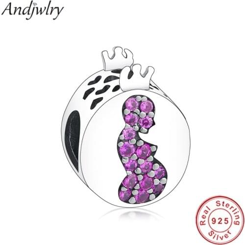 Authentic 925 Sterling Silver Pregnant Mother Charm Fit Original Charms Bracelet Bead For DIY Berloque 925 Silver