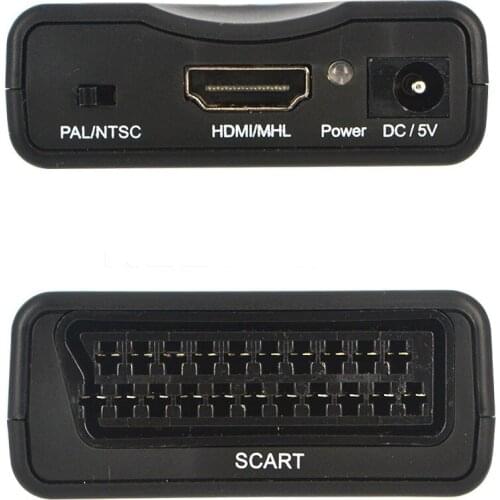 Lowest Price 1080P HDMI-compatible to SCART Video Audio Upscale Converter AV Signal Adapter HD Receiver for HDTV DVD Player