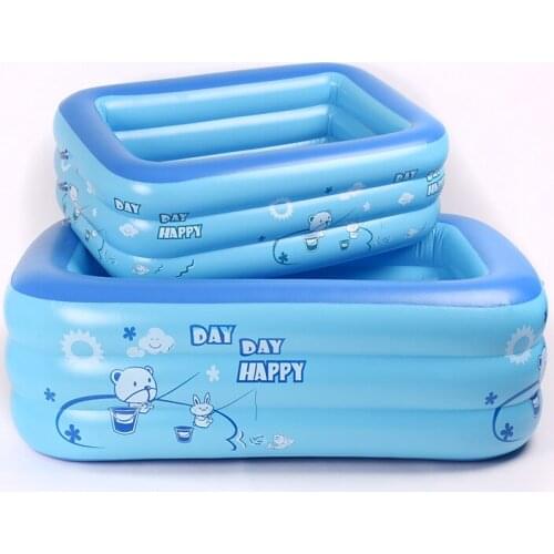 PVC Swimming Pool Children Baby Swimming Pool Square Inflatable Swimming Pool Color Random