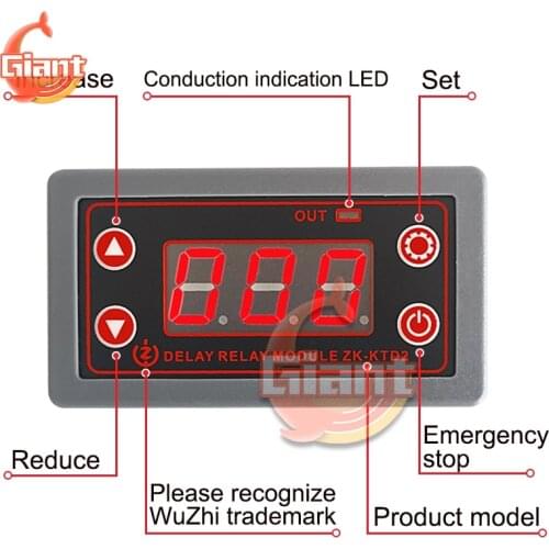 DC5-30V ZK-KTD2 Trigger Cycle Timing Delay Relay Module Industrial Anti-overshoot Fully Compatible Cycle Timer Time Delay Relay