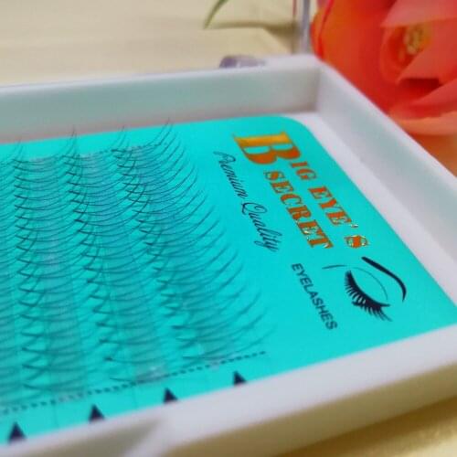 Big eyes secret 2D C Curl 0.07 Premade Fans Grafting Volume Fake Mink Eyelashes 2D False Clusters 8-15mm Free shipping