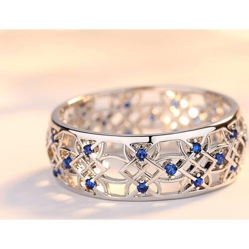 Luxury YaYI Fine Jewelry Around Natural Gemstones AAAAA Zircon Silver Color Engagement Wedding Copper Platinum Plating Rings