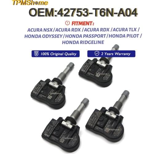 TPMS Sensor 42753-T6N-A04 TPMS 433MHz Tire Pressure Monitoring System For Acura Honda 42753-T6N-A01 42753-T6N-A02 42753-T6N-A03