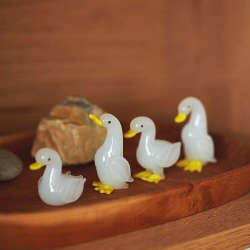 Glass Kohl Duck Cute Japanese Handmade Paperweight Desk Ornaments