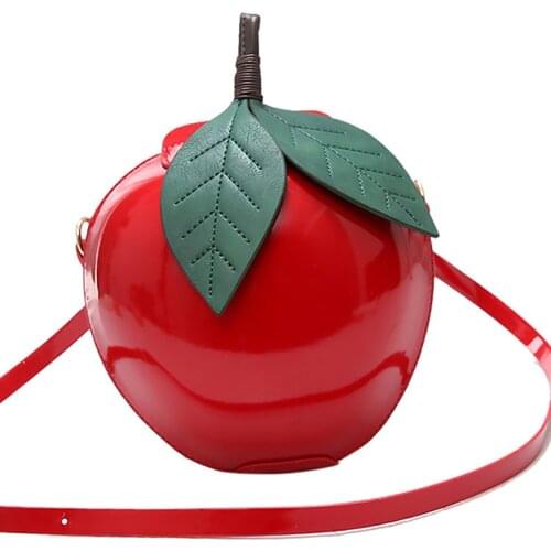 Women Crossbody Bags Fruit Circular Messenger Female Shiny Surface Shoulder Bag Luxury Designer Hard Shell Package For Ladies