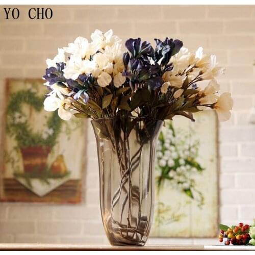 YO CHO 5pcs/lot Calla Lily Artificial Flowers Silk Artificial Bouquet Fake Flowers For Home Wedding Decorative Flowers Leaves