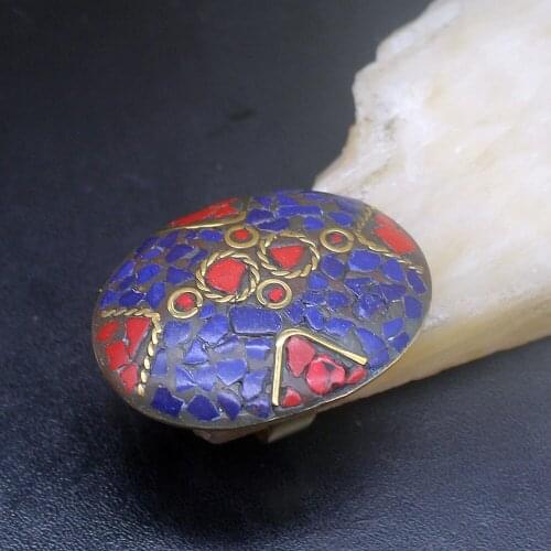 Gemstonefactory Jewelry Big Promotion Single Unique Yellow Gold Plated Charm Sapphire Coral Women Men Gifts Rings 8# 20212670