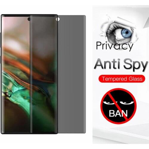 100D Full Privacy Tempered Glass film For Samsung S8 S9 S10 plus S20 ultra Note 10 pro 8 9 Anti spy Peep phone Screen Protector