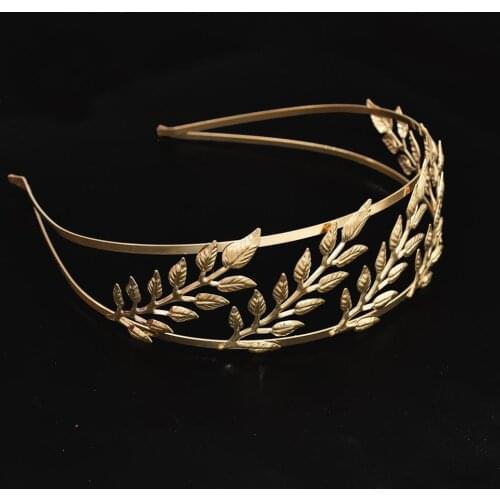 Greek Gold Hairband Headband Bridal Wedding Tiaras Hair Accessories Headdress Olive Leaf Girl Hair Crown Jewelry Headpiece