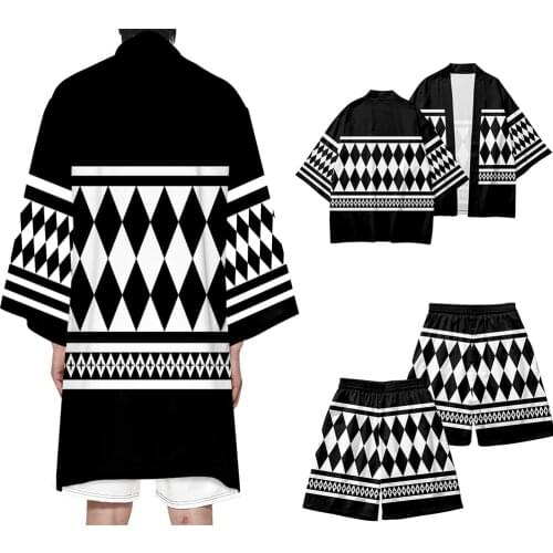 Japanese Tokyo Revengers Cosplay Cloak Anime Top For Summer Hanagaki Takemichi Ken Ryuguji Haori Kimono Tee Men Short-sleeve