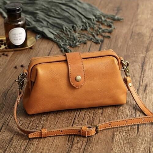 New cowhide womens bag, European and American fashion handbag, one shoulder cross-body bag