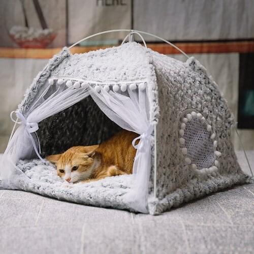 Cat litter winter warm cat tent cat cat house closed pet bed four seasons general kennel cat house