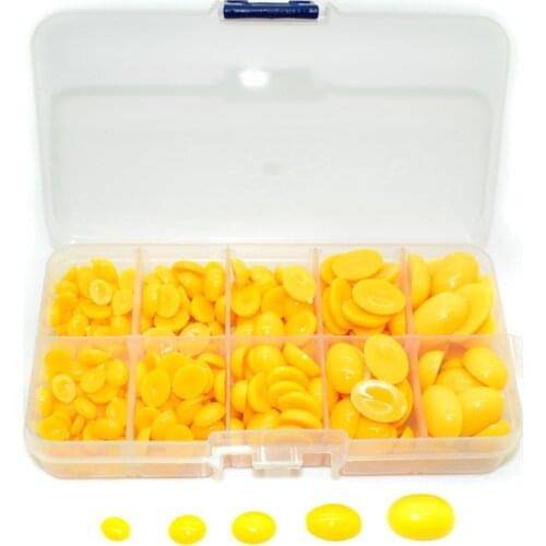 1Box(300pcs) Oval Flat Safety Yellow Nose Plastic Eyes For Teddy Bear Stuffed Toys Animal Scrapbooking Puppet Dolls Craft