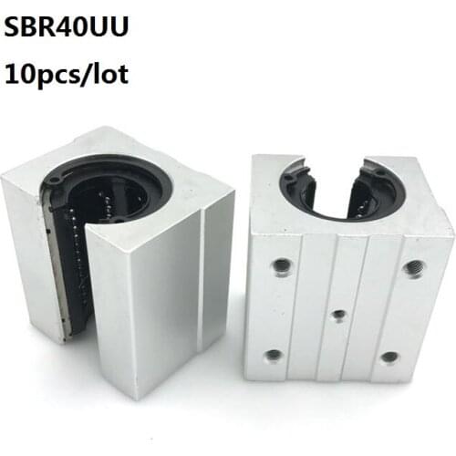 10pcs/lot SBR40UU linear Ball Bearing Block open type CNC Router SBR linear guide rail 40mm Linear Slide unit SME40UU