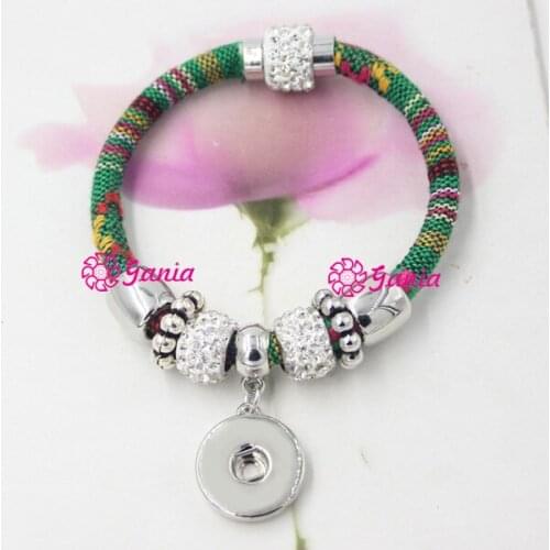 20pcs/lot Newest 10 Colors Interchangeable Jewelry Bracelet Ethnic Bohemia Mexican Style Bracelet for women Snap Jewelry Pulsera