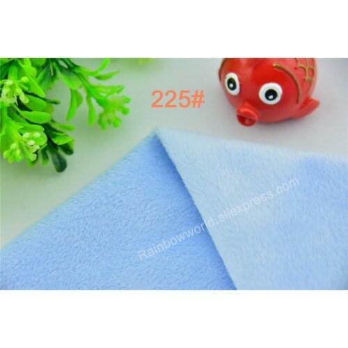 225#light blue Super soft velvet fabric microfiber brush velboa hair height 2-3mm for DIY stuffed toy blanket pillows(10 pieces)