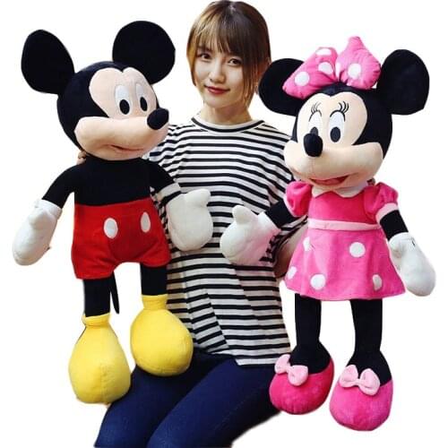 30/40/50/70cm Disney Big Size Mickey Mouse Minnie Mouse Plush Toy Mickey Stuffed Dolls Birthday Party Gifts for Kids Children