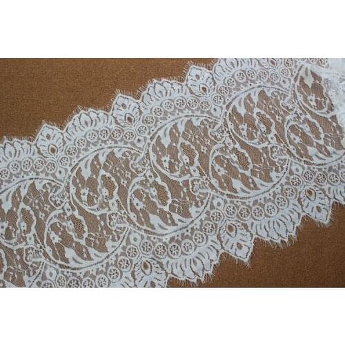 33CM Width Red Green Royalblue Exquisite eyelash lace fabric womens base clothing cloth diy skirt stitching home accessories