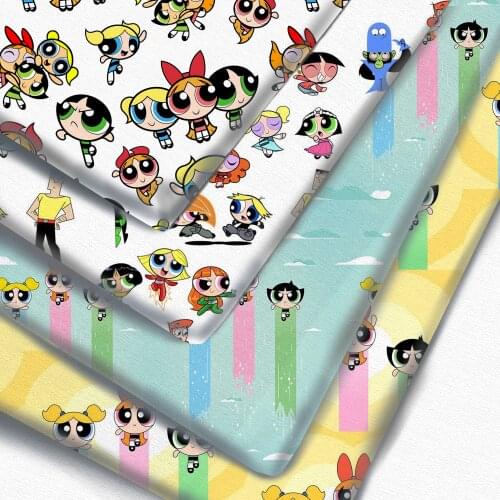 50*145cm Cartoon Girls Pint Polyester Cotton Material Patchwork Sewing Quilting Fabrics Quilting Needlework DIY Cloth
