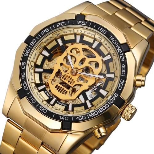 WINNER Automatic Mechanical Men Watch Fashion Men Stainless steel Watch Casual Wristwatch Male Clock Relogio Masculino