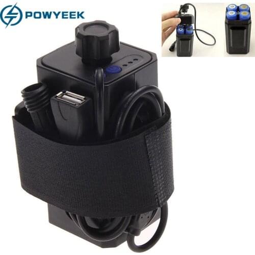 4X 18650 Battery Storage Box 8.4V Waterproof Battery Pack Case DIY Battery Pack For Bicycle Bike Lamp with USB/DC Dual interface