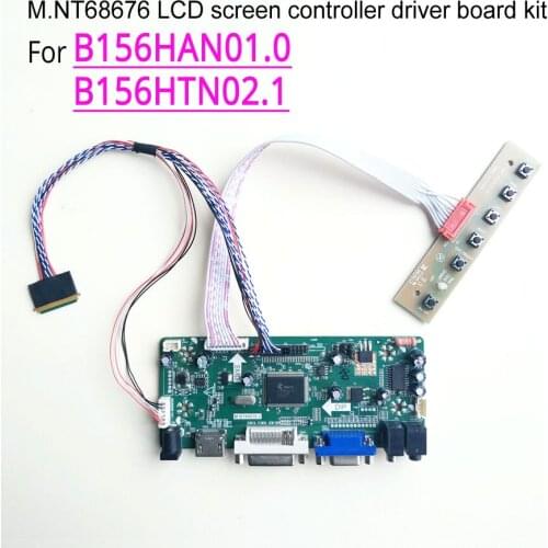 For B156HTN02.1 B156HTN02.0 40Pin LVDS M.NT68676 screen controller drive board 15.6" 1920*1080 DVI VGA notebook PC LCD kit