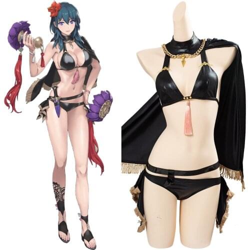 Fire Emblem Cosplay Three Houses Byleth Costume Female Sexy Swimwear Outfits Carnival Halloween Costume