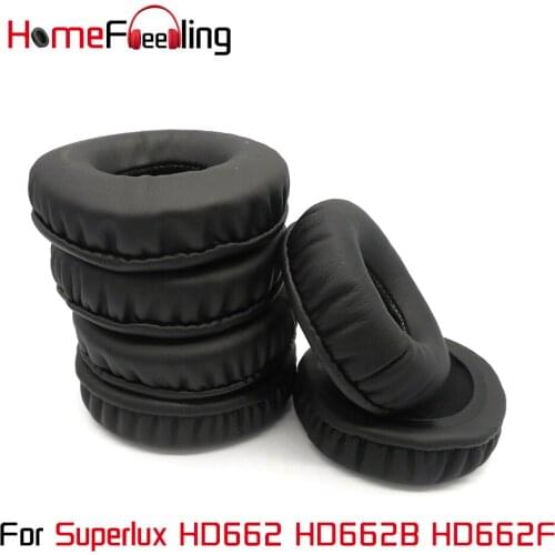 Homefeeling Ear Pads For Superlux HD662 HD662F HD662B Earpads Round Universal Leahter Repalcement Parts Ear Cushions