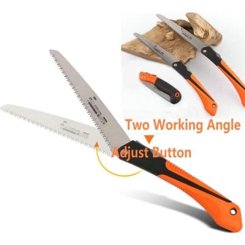 HQ FS02 Folding Portable 3D Precision Ground Teeth Hand Saw Garden Pruning Woodworking Trimming Saw of Two Working Positions