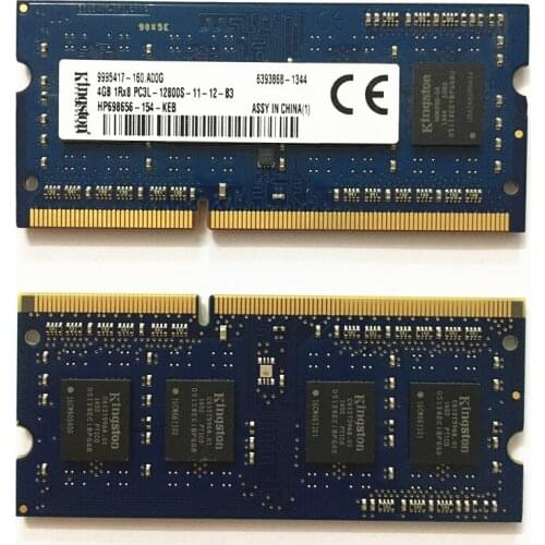 Kingston DDR3 RAMS 4gb 1600MHz 4GB 1RX8 PC3L-12800S-11 -12-B3 DDR3 Laptop Memory